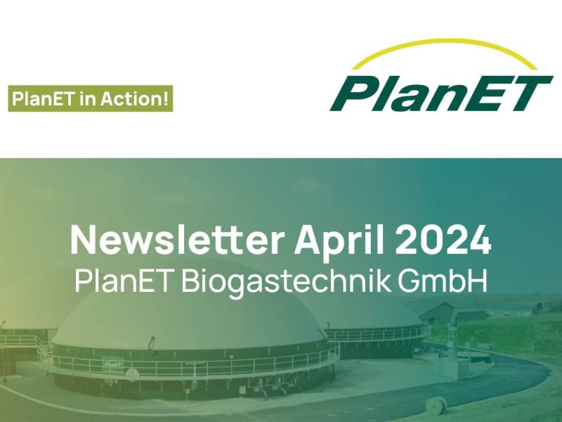 Header PlanET Biogastechnik Newsletter April